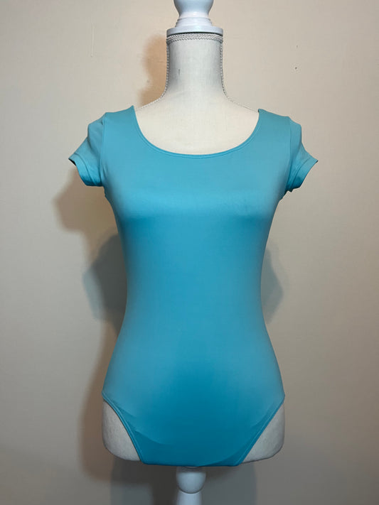 Bloch Teal Short Sleeve Leotard Adult Medium