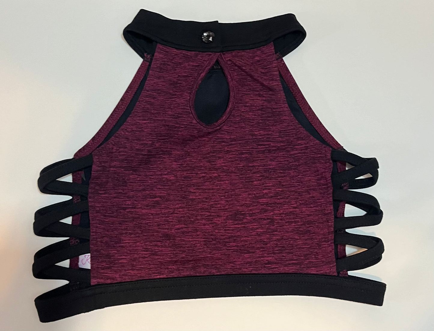 California Kisses Maroon Sports Bra Juniors Small