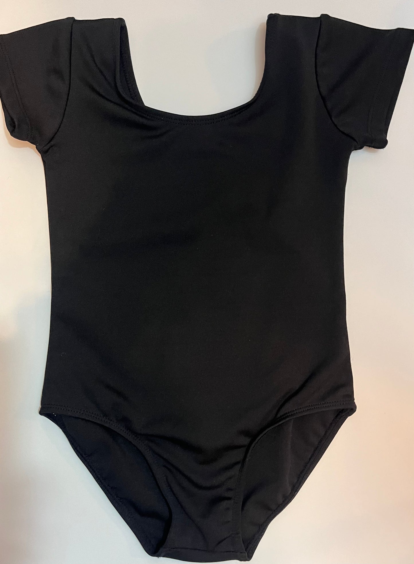 Black Short Sleeve Leotard Child Medium