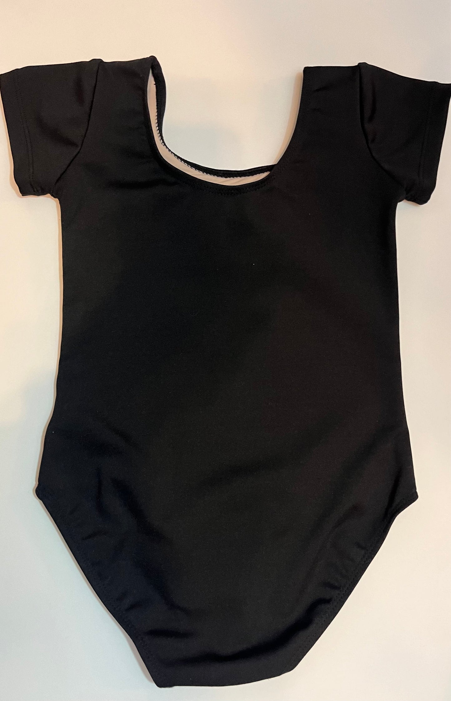 Black Short Sleeve Leotard Child Medium