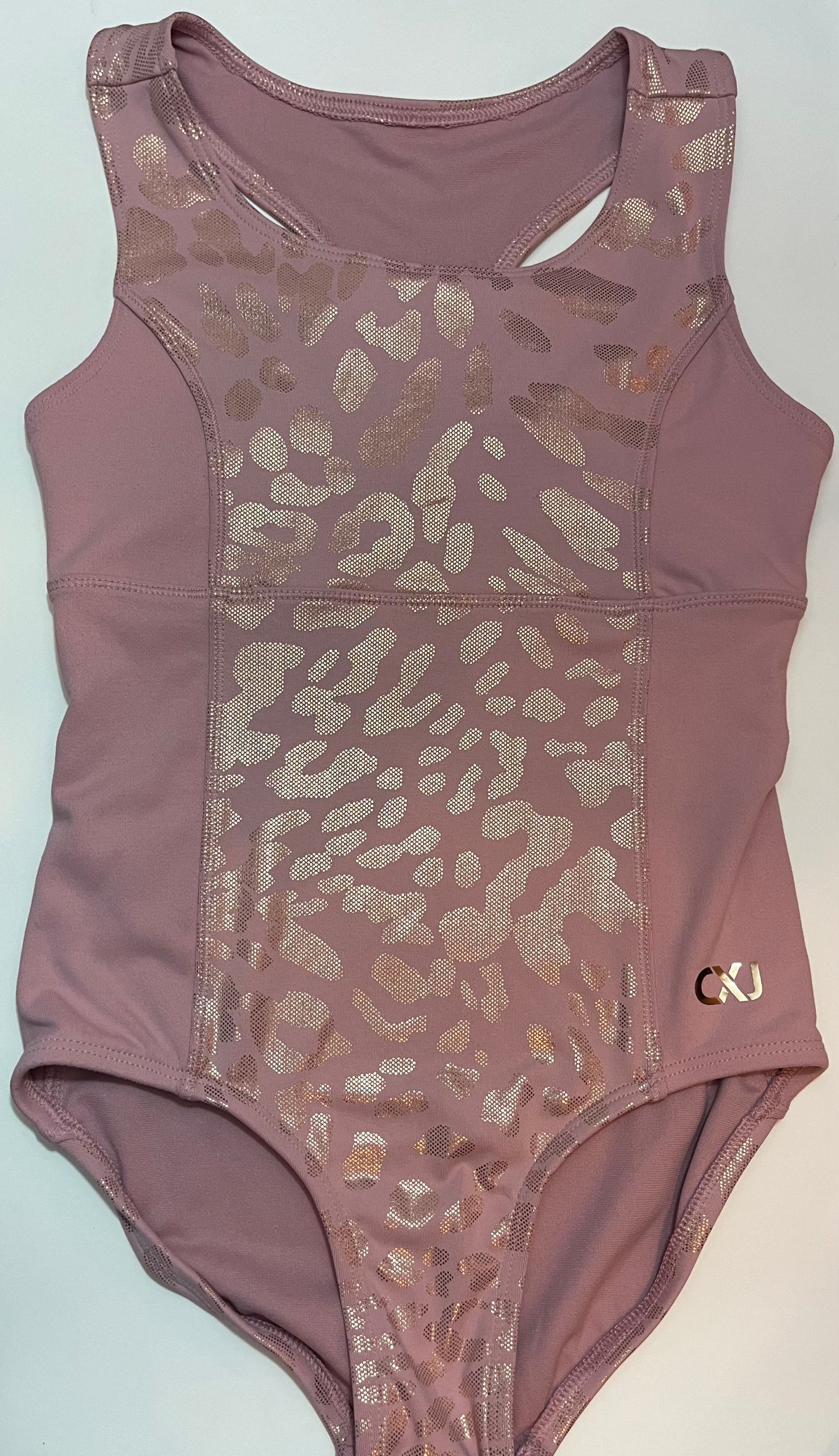 Pink Leopard Print Leotard Justice Child Medium (8)